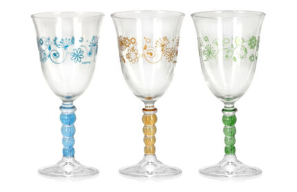 COPA CRISTAL DECORADA PACK 3 UDS