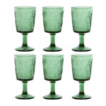 COPA RUSTICA GRABADO HOJAS - 28,5 CL VERDE