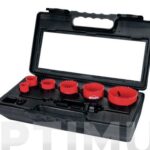 CORONA PERFORADORA JUEGO ELECTRICISTA - 6 CORONAS+2 HUSILLOS