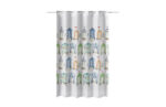 CORTINA BAÑO ESTAMPADO CASITAS - 180 X 200 CM POLIESTER