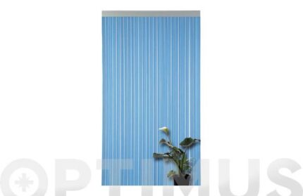 CORTINA PUERTA CINTA AZUL - 90 X 210 CM