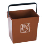 CUBETA RECICLAR ORGANICO CON ASA - 12L MARRON