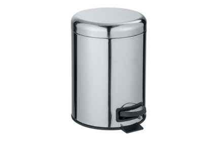 CUBO BAÑO CON PEDAL INOX BRILLANTE