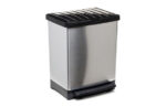 CUBO BASURA CON PEDAL PLASTICO METALIZADO - 25 LT