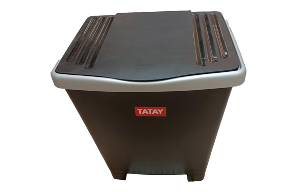 126_68f1521899872 CUBO CON PEDAL MILENIUM 23L NEGRO - 33X28X39CM - Imagen 1