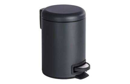 CUBO COSMETICA BAÑO CON PEDAL LEMAN NEGRO - 3 L
