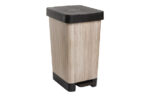 CUBO PEDAL DECORADO SMART MADERA - 25L-WOOD