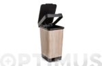 CUBO PEDAL DECORADO SMART MADERA - 25L-WOOD - Imagen 2