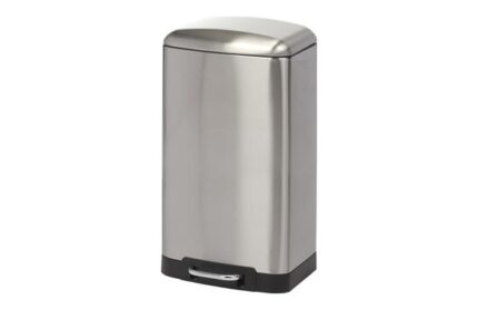 CUBO PEDAL RECTANGULAR METALICO CROMADO
