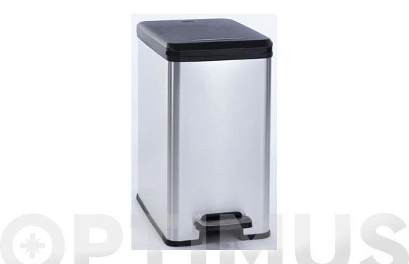 126_68f1529534d17 CUBO PEDAL SLIM BIN CURVER METAL PLATA - 25 L - Imagen 1
