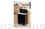 CUBO RECICLAJE METALICO E-CUBE NEGRO - 28 +18 L - Imagen 3