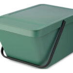 CUBO RECICLAJE SORT & GO APILABLE VERDE ABETO - 20 L