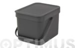 CUBO RECICLAJE SORT & GO' GRIS - Imagen 4