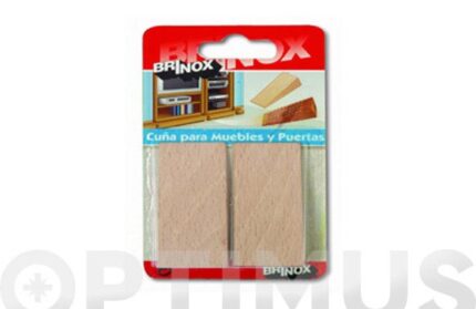 CUÑA MADERA HAYA NATURAL 2 UDS - 66 X 30 X 15 MM