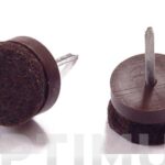 DESLIZADOR DE FIELTRO CON CLAVO - MARRON Ø 20 MM 8 UNID