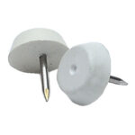 DESLIZADOR MUEBLE PATIN CLAVO PLASTICO BLANCO