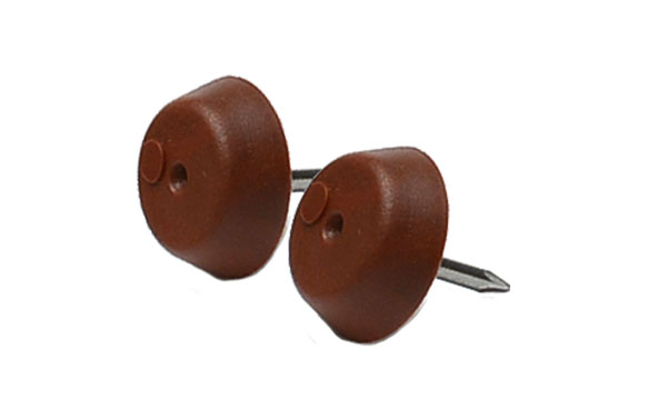 126_68f361f416141 DESLIZADOR MUEBLE PATIN CLAVO PLASTICO MARRON - Imagen 1