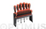 DESTORNILLADORES CON SOPORTE JUEGO - 18 PZS