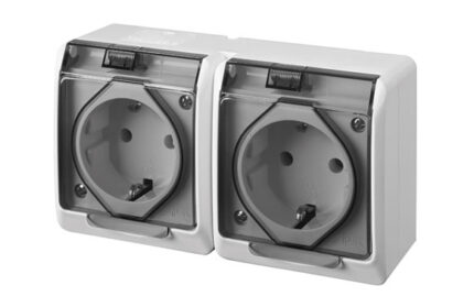 DOBLE BASE TT LATERAL ESTANCO POOL 54 - 16A 250V