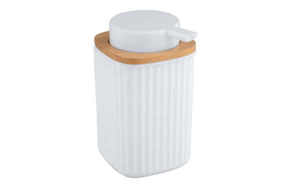 126_68f4c9b3cf238 DOSIFICADOR JABON BLANCO BAMBU - SERIE ROTELLO - Imagen 1