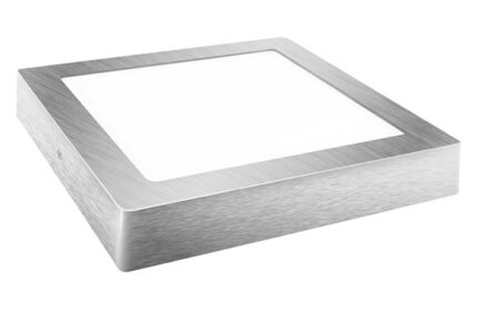 DOWNLIGHT LED SUPERFICIE CUADRADO PLATA - LUZ FRIA 1800LM 18W