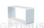 EMPALME RECTANGULAR TUBO EXTRACCION PVC - Imagen 2