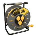 ENROLLACABLE PROFESIONAL 50M 3G1,5MM IP55 HV07RN-F - PRO-XT NARANJA