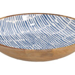 ENSALADERA MADERA DECORADO ESMALDA - Ø 30CM AZUL