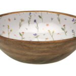 ENSALADERA MADERA ESMALTADA LAISON - Ø 24 X 7 CM