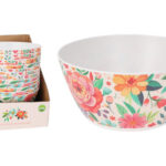 ENSALADERA MELAMINA DECORADO FLOR (EXPOSITOR) - Ø 25CM