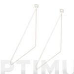 ESCUADRA SOPORTE METAL THIN BLANCO 2 UDS - 24 X 26,5 CM