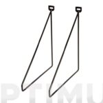 ESCUADRA SOPORTE METAL THIN NEGRO 2 UDS - 24 X 26,5 CM