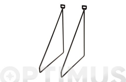 ESCUADRA SOPORTE METAL THIN NEGRO 2 UDS - 24 X 26,5 CM