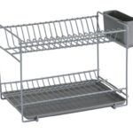 ESCURREPLATOS ACERO PLASTIFICADO PEQUENO - GRIS