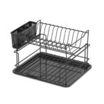 ESCURREPLATOS DOBLE DESMONTABLE - 37 X 30 X 24,5CM NEGRO