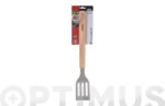 ESPATULA BARBACOA INOX MANGO MADERA - 46 CM - Imagen 2