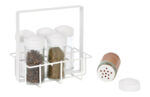 ESPECIERO METALICO CON 6 BOTES VIDRIO - BLANCO - Imagen 2
