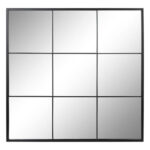 ESPEJO HIERRO/CRISTAL VENTANA NEGRO