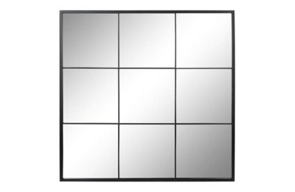 ESPEJO HIERRO/CRISTAL VENTANA NEGRO