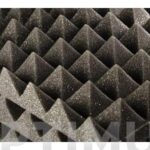 ESPUMA ACUSTICA PIRAMIDE AUTOADHESIVA 8 UDS - 45 X 45 X 4.3 CM