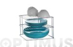 ESTANTE COCINA RINCONERO 3 ALTURAS PALIO - PLATA MATE CROMADO - Imagen 2