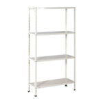 ESTANTERIA METAL 4 ESTANTES CON TORNILLOS - 145 X 73 X 30 CM BLANCA