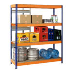 ESTANTERIA METAL 4 ESTANTES MADERA SIN TORNILLOS