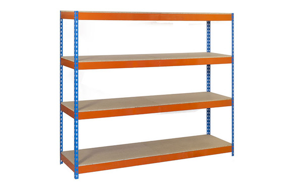 126_68f78a193d2d9 ESTANTERIA METAL 4 ESTANTES MADERA SIN TORNILLOS - Imagen 2