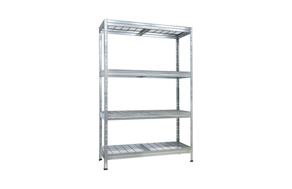 126_68f8c22a2071b ESTANTERIA METAL GALVANIZADO 4 ESTANTES DE REJILLA - Imagen 1