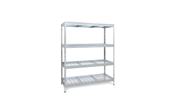 126_68f8c24a18c3a ESTANTERIA METAL GALVANIZADO 4 ESTANTES DE REJILLA - Imagen 5