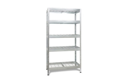 ESTANTERIA METAL GALVANIZADO 5 ESTANTES DE REJILLA - 180 X 90 X 45 CM