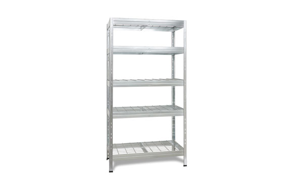126_68f8c24c5f284 ESTANTERIA METAL GALVANIZADO 5 ESTANTES DE REJILLA - 180 X 90 X 45 CM - Imagen 1