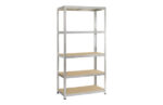 ESTANTERIA METAL GALVANIZADO 5 ESTANTES MADERA SIN TORNILLOS