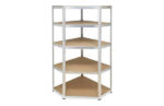 ESTANTERIA METAL GALVANIZADO RINCON 5 ESTANTES MADERA SIN TORNILLOS